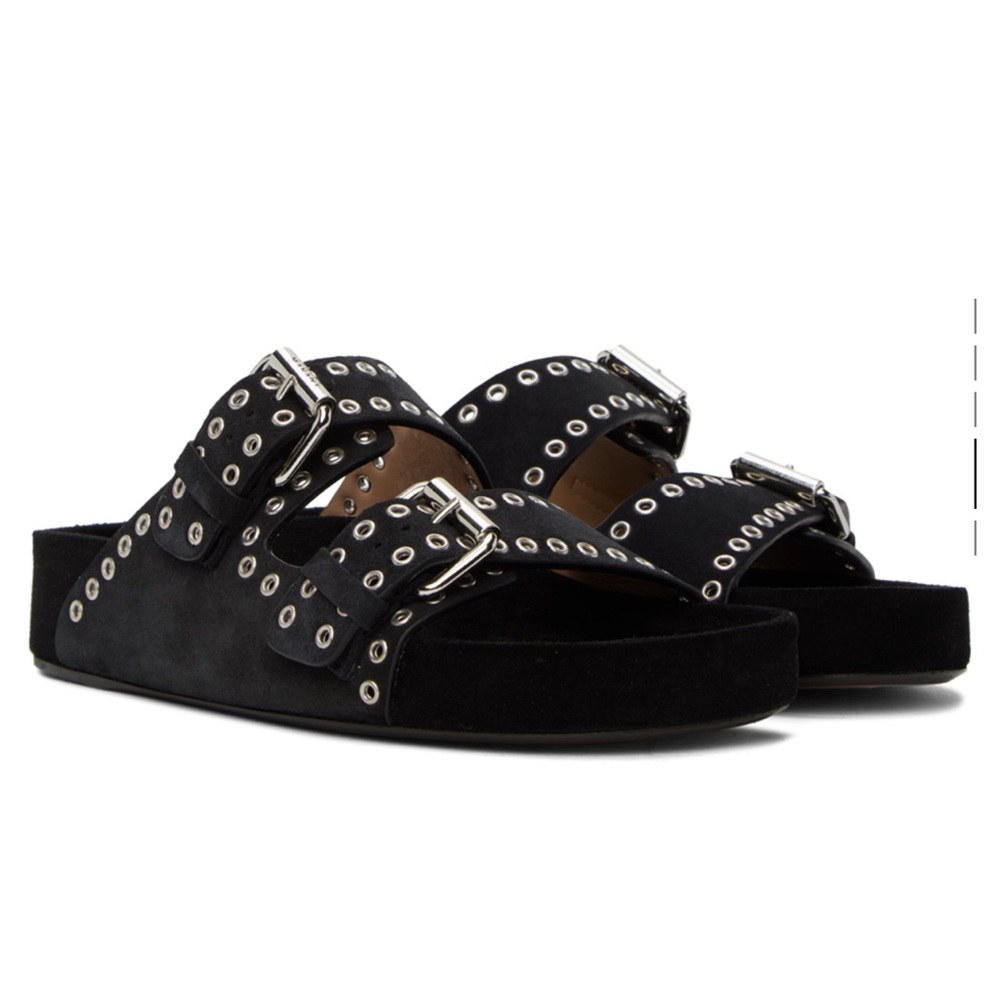 ISABEL MARANT LENNYO EYELETS SLIDES SIZE 39